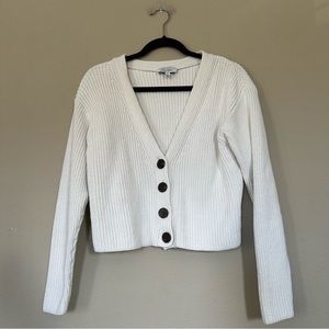 & OTHER STORIES Cropped Ribbed Button Down Cardigan Size Small